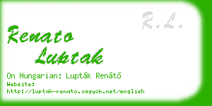 renato luptak business card