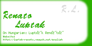 renato luptak business card